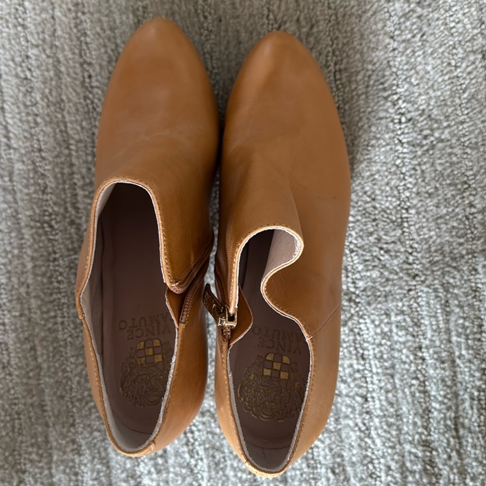 Vince Camuto luggage color ankle boots